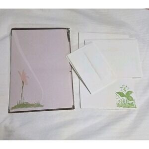 Vtg‎ Gwen Frostic Original Block Print Note Pad Envelope Set Nature Flower Lot